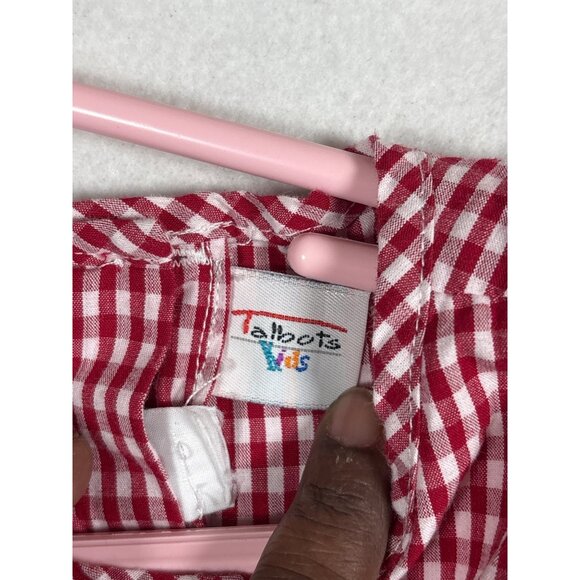 Talbots Kids Red & White Gingham Dress With Matching Bloomer - Picture 6 of 7